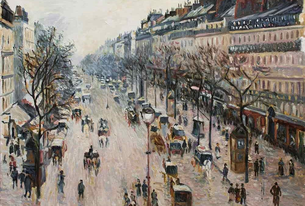 Reproducción de Boulevard Montmartre de Pissarro