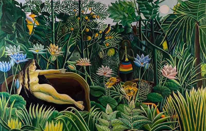 Reproducción de «El sueño» de Henri Rousseau