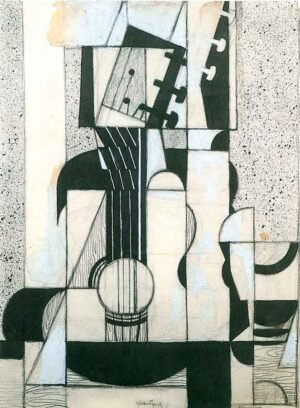 Bodegón con guitarra de Juan Gris