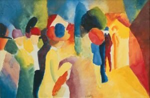 La joven de la chaqueta amarilla - August Macke