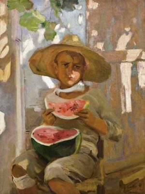 Niño comiendo sandía - Joaquín Sorolla