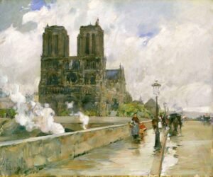 Catedral de Notre Dame, París, 1888, de Childe Hassam