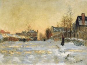 "Calle de Argenteuil, efecto en la nieve", de Claude Monet